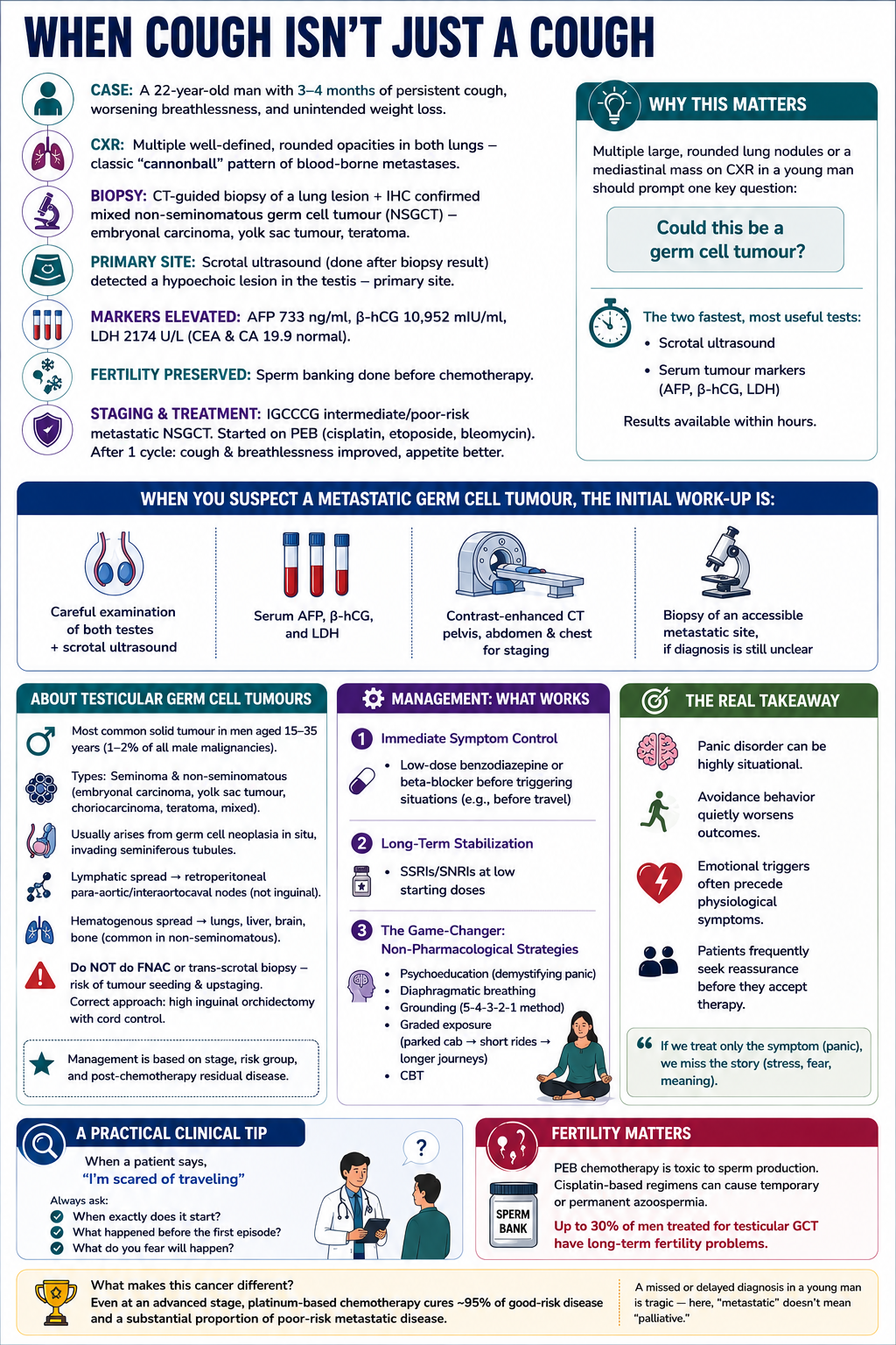 Learning points table for germ cell tumour